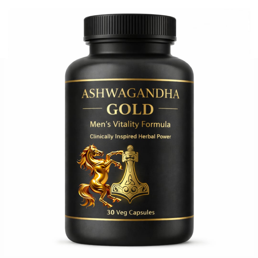 Ashwagandha Gold: Purushon ki Energy, Stamina, Strength aur Men’s Vitality badhane ka Shaktishaali Ayurvedic Formula